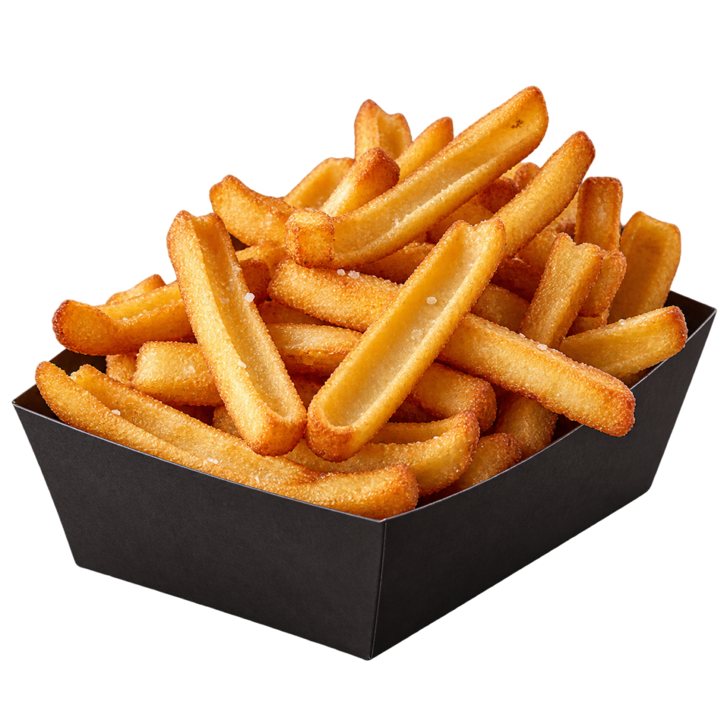 Patatine Fry’n Dip croccanti in vaschetta nera